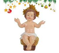 Statua Di Gesù Bambino - Scultura In Resina Del Presepe Di Gesù Bambino Da Scrivania - Decorazioni Cristiane Presepe Ornamenti Cattolici per Casa Ufficio Famiglie Celebrazioni Natale