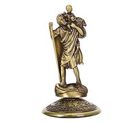 Statua di Gesù Cristo color oliva base stabile in lega alta e resistente da 3,5 pollici dettagli squisiti statuetta realistica per la decorazione dell'auto dell'ufficio domestico