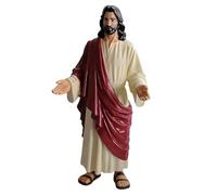 Statua di Gesù Cristo, religioso che indossa una veste a braccia aperte, statuetta divina redentore, decorazione spirituale a forma di cuore sacro, per scrivania, preghiera, festa, ufficio, casa