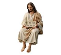 Statua di Gesù Cristo - Statuetta di Gesù dipinta a mano, statuetta commemorativa in resina religiosa, hardware spirituale per la decorazione della casa | per la preghiera, la festa di compleanno, la