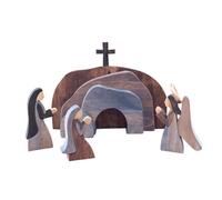 Statua di Gesù Decorazione Set di Statue per Presepe nel Legno 8477