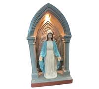 Statua di Gesù, statue della Vergine Maria, statue cattoliche guidate da Natale che protegge le vergini sacre eleganti Marys Night Light per soggiorno camera da letto, blu