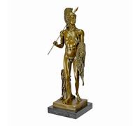 Statua di Giasone con il vello d'oro in vero bronzo su base in marmo naturale