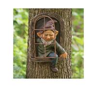 Statua di gnomo da giardino Elf Out The Door Yard Decor