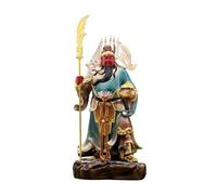 Statua di Guan Gong in Meditazione, Ornamento per la casa in Rame Puro Dipinto, Dio della ricchezza, Azienda Aperta per attrarre ricchezza