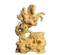 Statua di Guan Yu - Statuetta del dio cinese Guan Gong della ricchezza e della lealtà | Scultura di protezione della prosperità Feng Shui | Decorazione per altare in resina dipinta a mano | Collezione