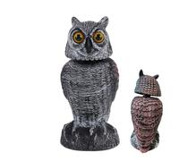 Statua di gufo per spaventare gli uccelli - Esca gufo con testa rotante | Uccelli e piccoli mammiferi - Dispositivo di spaventare gli uccelli | Rotazione della testa a 360° -Hawk - Dispositivo di