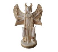 Statua di Hekate antica greca tripla dea della magia pagana tono oro 18 cm