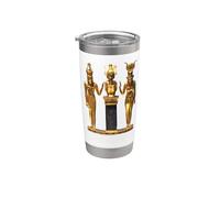 Statua di Horus Osiris e Iside della Trinità egiziana Bicchiere termico in acciaio inox doppia parete