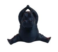 Statua di ippopotamo yoga - Modellazione 3D di oggetti da tavolo interni, design 3D, decorazione artistica di figure di meditazione | Scaffale espositivo per la casa, il lavoro, la stanza del