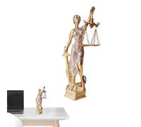 Statua di Lady Justice - Resina Panettieri Legge Law Lady Sculpture, Mini Goddess Figura Dipinta lì Mano | Elegante Decorazione di Simboli di Giustizia, Statua a tema legale, Ornamento in resina Arte