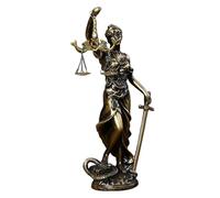 Statua di Lady Justice - Scultura della cieca della giustizia, raffinata statuetta in resina di bronzo per la casa | Decorazione dello studio 'avvocato per scrivania, libreria, decorazione del
