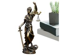 Statua di Lady Justice - Statuetta di Lady Justice | Law Desktop Resina Statua della Dea della Giustizia | Ornamenti della dea della giustizia | Decorazione domestica retrò per ornamenti da scrivania,