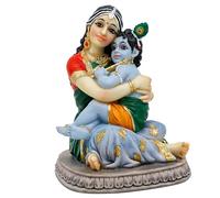 Statua di Maa Yashoda Krishna Murti - 14,5 cm Idolo indù Dio Signore Krishna Regalo per devoto di Pooja indiano Articolo regalo di compleanno Diwali per amici, famiglia, ufficio, casa, tempio, Mandir