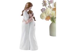 Statua di mamma e figlia, madre figlia che abbraccia statuetta amorevole scultura da scrivania, ornamento per casa, camera da, mensola da tavolo per Natale, Ringraziamento, festa della mamma