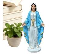 Statua di Maria cattolica - Statuetta Madre Vergine per preghiera casa devozione altare | Materiale in resina con dettagli dipinti a mano, decorazione religiosa per chiesa santuario spazio spirituale