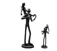Statua di papà e figlia, statuetta di padre e figlia, scultura significativa in ghisa: celebra il d'amore tra padri e figlia per il Ringraziamento.