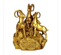 Statua di Pecora Scultura di Capra figurina Statuetta di Rame Decorazione di Braccio di Rame Puro Ornamento Moderno Decorazione per la casa di Apertura del Regalo per la casa, Collezione Artistica