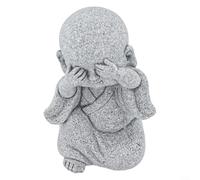 Statua di piccolo monaco, Buddha in resina in stile cinese, decorazione per la casa, la sala da tè o il soggiorno (4 x 3 x 6,5 cm) (non look)