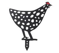 Statua di pollo da giardino in ferro battuto, realizzata a mano, squisita e resistente alle intemperie, sagoma di pollo per la decorazione del cortile, arte da giardino (Tipo b)