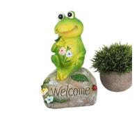 Statua di prato con ornamento di animali Modello in resina Giardino Stagno Prato - Arredamento da giardino decorativo per giardino, giardino, stagno - Statua impermeabile e durevole - Altezza 20,5 cm