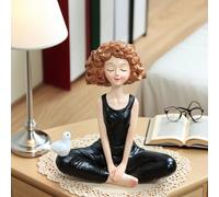 Statua di ragazza yoga, decorazione da tavolo, arredamento per la casa,