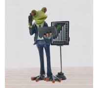 Statua di rana da giardino in resina, adorabile scultura di animale, figurina di