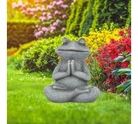 Statua di rana in meditazione, scultura di animale zen seduto in un armadio
