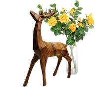 Statua di renna in resina, statuetta di renna, statue di cervi in piedi in resina, decorazioni moderne per la casa, statuetta di animale per soggiorno, camera da, posto di lavoro, tavolo da cena