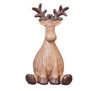 Statua di renna, ornamento da scrivania a forma di alce di Natale, scultura da collezione in resina, per soggiorno, camera da, scaffali, armadietti, librerie, bar, vetrine, supporto TV