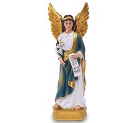 Statua di San Gabriele Arcangelo, 20,5 cm H Regalo cattolico in resina Statuetta di San Gabriele il messaggero di Dio, adatta per decorazioni religiose e per la casa che riempiono lo spazio interno