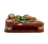 Statua di San Giuseppe addormentato da 20,3 cm, San Giuseppe sdraiato sulla piattaforma del letto, decorazione per la casa cristiana, ottimo regalo cattolico per la prima comunione e cresima