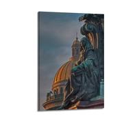 Statua di San Pietroburgo fotografia artistica da parete, sofisticata decorazione per soggiorno e studio, decorazione artistica da parete moderna da appendere, 40 x 60 cm