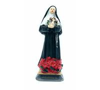 Statua di Santa Rita da Cascia, altezza 13 cm, resina dipinta a mano
