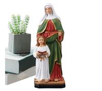 Statua di Sant'Anna in resina con statua di San Anna con Statua da collezione di arte religiosa per il soggiorno accanto alla chiesa