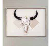 Statua di scheletro di testa pecora in resina decorativa da parete per