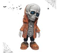 Statua di scheletro per la scrivania, figure di scheletro di Halloween cool | Decorazione scheletri automatici, decorazione teschio di Halloween, mini resina sintetica per collezione