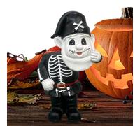 Statua di scheletro soldato - Ornamento scheletro per scaffale, statua ornamentale guerriero, teschio in resina, decorazione, libreria, display Halloween