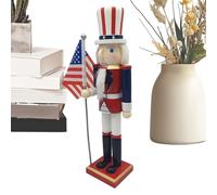 Statua di Schiaccianoci Patriottico | Statuetta decorativa in legno per il giorno dell'indipendenza - Scultura classica militare, decorazione tradizionale per soggiorno, ingresso e tavolo festivo