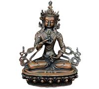 Statua di Statuetta in Ottone di Buddha India Samantabhadra Sculture Ornamenti, Regali per la Decorazione della casa, Ottone