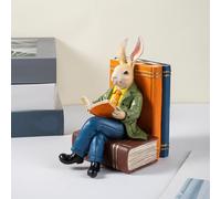 Statua di Un Libro Che Legge, Statua di Un Coniglietto, Opera D'arte,