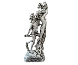 Statua dio greco Apollo e Dafne in alabastro fuso con partina 28 cm / 11' NUOVO