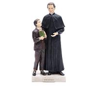 Statua Don Bosco e D. Savio 30 cm resina