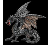 Statua Draghi - Rame Hüter Der Segreti - Gotico Fantasy Decorazione - H 22 CM