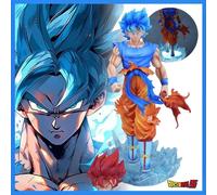 Statua Dragon Ball SON GOKU Super Saiyan (blu e rosso) luminosa di alta qualità
