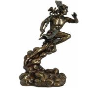 Statua e resina Hermes dio della mitologia greca/romana in bronzo fuso a fred...