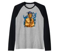 Statua egiziana del Dio della creazione Ptah Maglia con Maniche Raglan