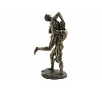 Statua Ercole con Anteo in bronzo fuso a freddo e resina 27,5 cm / 10,82' NUOVO