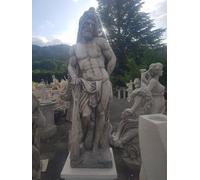 STATUA ERCOLE ERACLE PER ESTERNO DA ARREDO GIARDINO IN CEMENTO MARMO H 173 CM