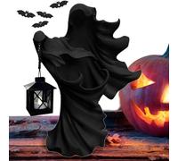 Statua fantasma con lanterna - Statua di Halloween in resina a forma di messaggero infernale con lampada a LED | decorazione per le vacanze per cortile ingresso balcone soggiorno patio
